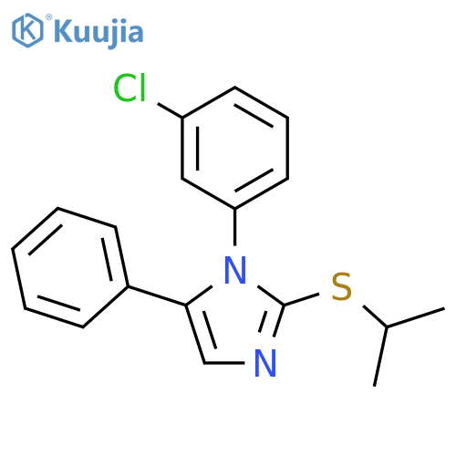 1-(3-chlorophenyl)-5-phenyl-2-(propan-2-ylsulfanyl)-1H-imidazole structure
