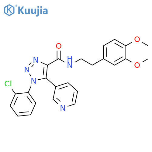 1-(2-chlorophenyl)-N-[2-(3,4-dimethoxyphenyl)ethyl]-5-(pyridin-3-yl)-1H-1,2,3-triazole-4-carboxamide structure