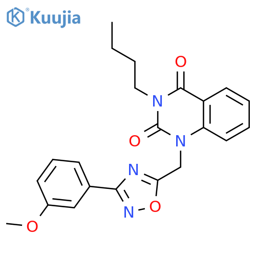 3-butyl-1-{[3-(3-methoxyphenyl)-1,2,4-oxadiazol-5-yl]methyl}-1,2,3,4-tetrahydroquinazoline-2,4-dione structure