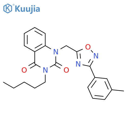 1-{[3-(3-methylphenyl)-1,2,4-oxadiazol-5-yl]methyl}-3-pentyl-1,2,3,4-tetrahydroquinazoline-2,4-dione structure