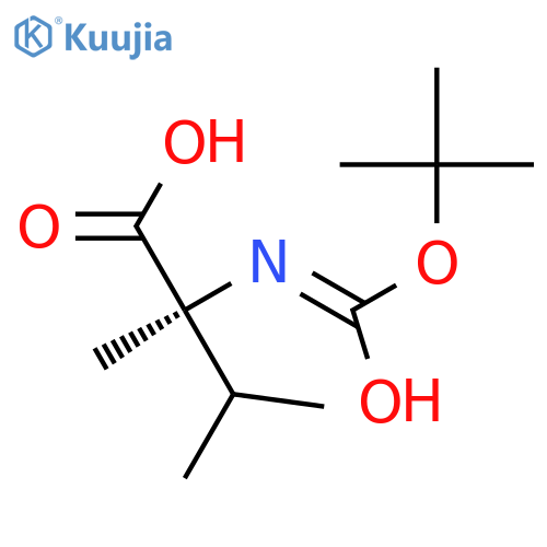 (R)-2-((tert-Butoxycarbonyl)amino)-2,3-dimethylbutanoic acid structure