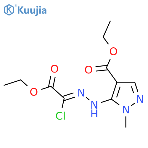 (Z)-ethyl 2-(2-(5-(1-methyl-4-ethoxycarbonyl-1H-pyrazole))hydrazono)-2-chloroacetate structure