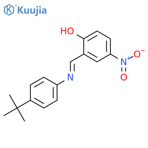 Phenol, 2-[[[4-(1,1-dimethylethyl)phenyl]imino]methyl]-4-nitro- structure
