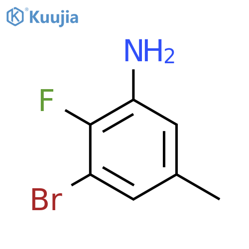 3-Bromo-2-fluoro-5-methylaniline structure