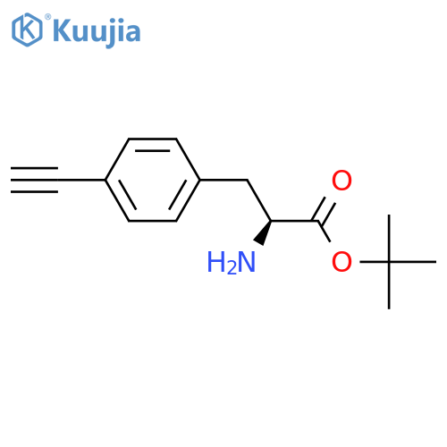 tert-butyl (2S)-2-amino-3-(4-ethynylphenyl)propanoate structure