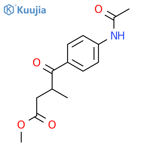 Methyl 4-(4-acetamidophenyl)-3-methyl-4-oxobutanoate structure
