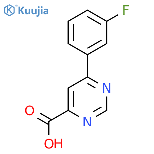 6-(3-Fluorophenyl)pyrimidine-4-carboxylic acid structure