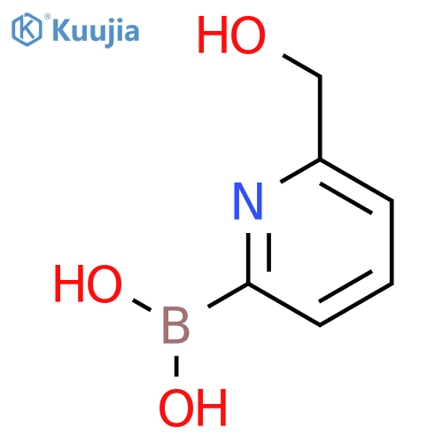 (6-(Hydroxymethyl)pyridin-2-yl)boronic acid structure
