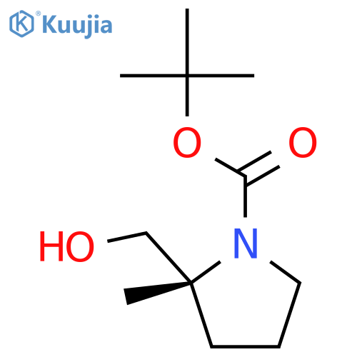 tert-butyl (2R)-2-(hydroxymethyl)-2-methylpyrrolidine-1-carboxylate structure