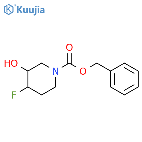 benzyl (3S,4R)-4-fluoro-3-hydroxypiperidine-1-carboxylate structure