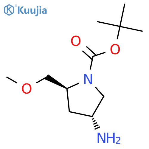 tert-butyl (2S,4R)-4-amino-2-(methoxymethyl)pyrrolidine-1-carboxylate structure