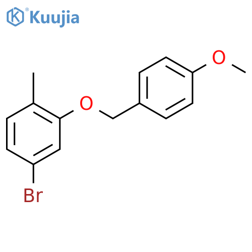 4-Bromo-2-((4-methoxybenzyl)oxy)-1-methylbenzene structure