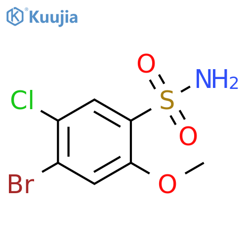 4-bromo-5-chloro-2-methoxybenzene-1-sulfonamide structure