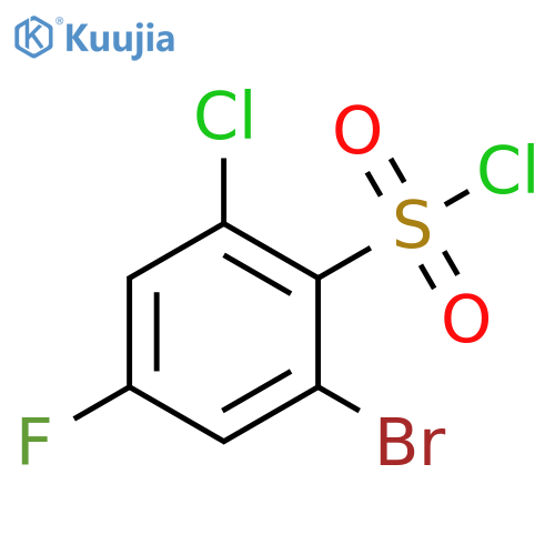 2-bromo-6-chloro-4-fluorobenzene-1-sulfonyl chloride structure
