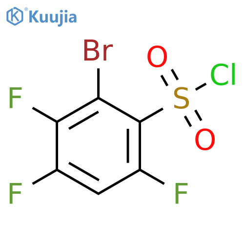 2-bromo-3,4,6-trifluorobenzene-1-sulfonyl chloride structure
