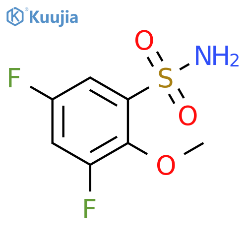 3,5-difluoro-2-methoxybenzene-1-sulfonamide structure
