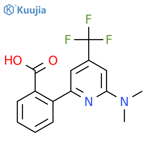 2-(6-Dimethylamino-4-trifluoromethyl-pyridin-2-YL)-benzoic acid structure