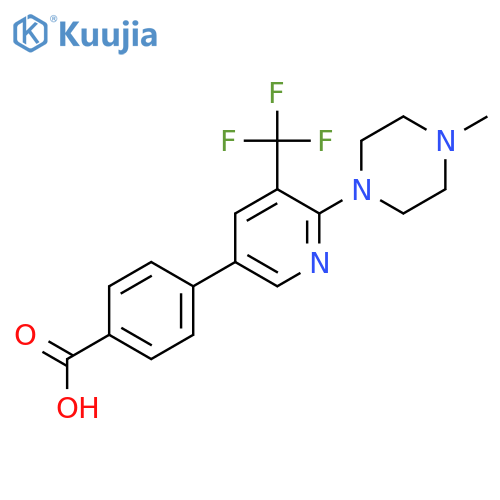 4-6-(4-Methyl-piperazin-1-yl)-5-trifluoromethyl-pyridin-3-yl-benzoic acid structure