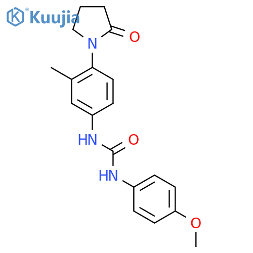 1-(4-methoxyphenyl)-3-3-methyl-4-(2-oxopyrrolidin-1-yl)phenylurea structure