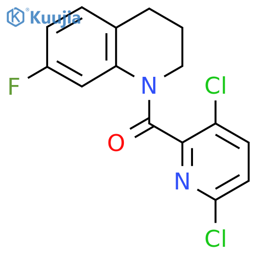 1-(3,6-Dichloropyridine-2-carbonyl)-7-fluoro-1,2,3,4-tetrahydroquinoline structure