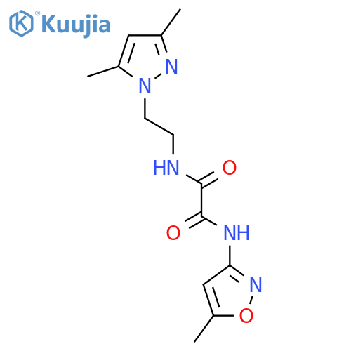 N-2-(3,5-dimethyl-1H-pyrazol-1-yl)ethyl-N'-(5-methyl-1,2-oxazol-3-yl)ethanediamide structure