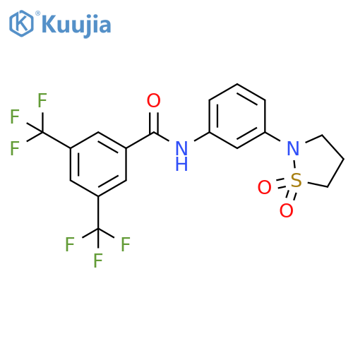N-[3-(1,1-dioxo-1lambda6,2-thiazolidin-2-yl)phenyl]-3,5-bis(trifluoromethyl)benzamide structure