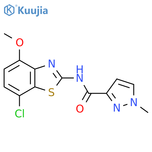 N-(7-chloro-4-methoxy-1,3-benzothiazol-2-yl)-1-methyl-1H-pyrazole-3-carboxamide structure