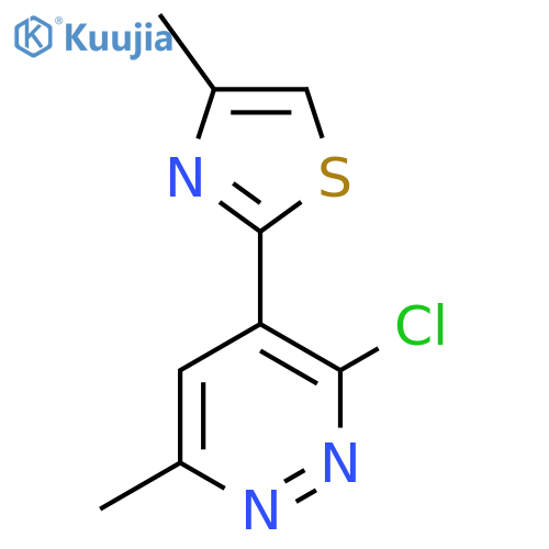 3-Chloro-6-methyl-4-(4-methyl-1,3-thiazol-2-yl)pyridazine structure