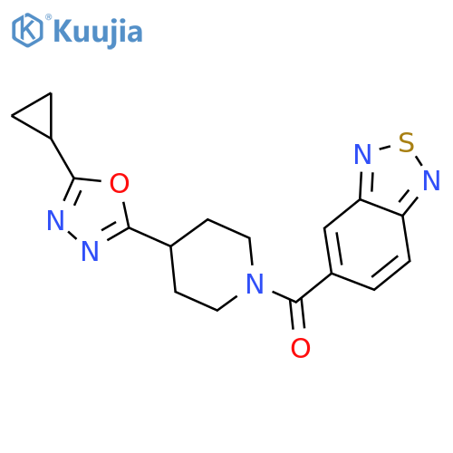 5-4-(5-cyclopropyl-1,3,4-oxadiazol-2-yl)piperidine-1-carbonyl-2,1,3-benzothiadiazole structure