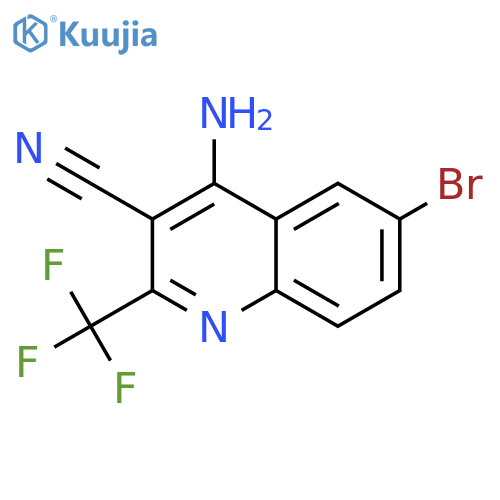 4-Amino-6-bromo-2-(trifluoromethyl)quinoline-3-carbonitrile structure