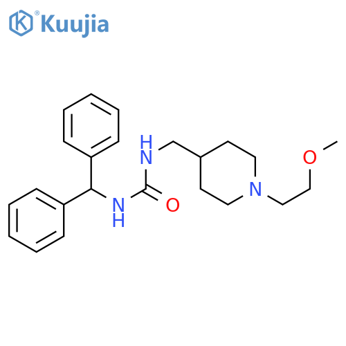 1-(diphenylmethyl)-3-{[1-(2-methoxyethyl)piperidin-4-yl]methyl}urea structure