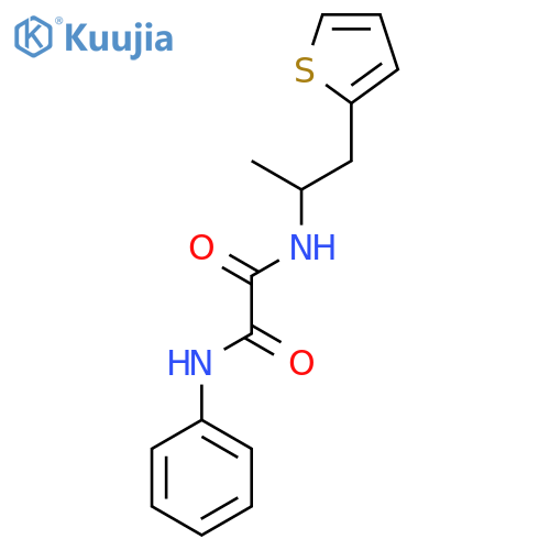 N1-phenyl-N2-(1-(thiophen-2-yl)propan-2-yl)oxalamide structure
