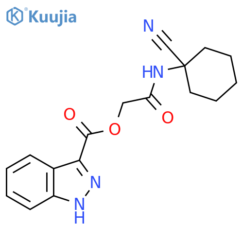 [(1-cyanocyclohexyl)carbamoyl]methyl 1H-indazole-3-carboxylate structure