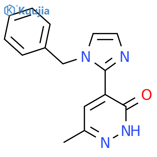 4-(1-benzyl-1H-imidazol-2-yl)-6-methyl-2,3-dihydropyridazin-3-one structure