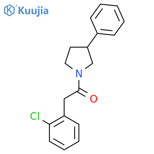 2-(2-chlorophenyl)-1-(3-phenylpyrrolidin-1-yl)ethan-1-one structure