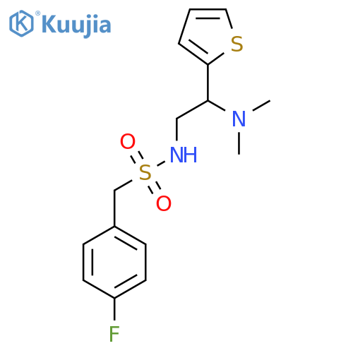 N-2-(dimethylamino)-2-(thiophen-2-yl)ethyl-1-(4-fluorophenyl)methanesulfonamide structure