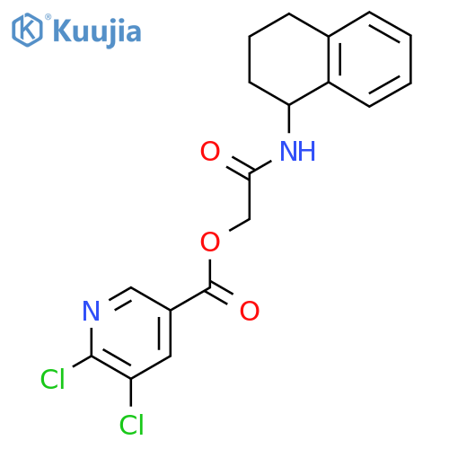[(1,2,3,4-Tetrahydronaphthalen-1-yl)carbamoyl]methyl 5,6-dichloropyridine-3-carboxylate structure