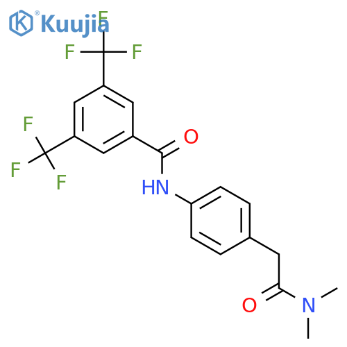 N-{4-(dimethylcarbamoyl)methylphenyl}-3,5-bis(trifluoromethyl)benzamide structure