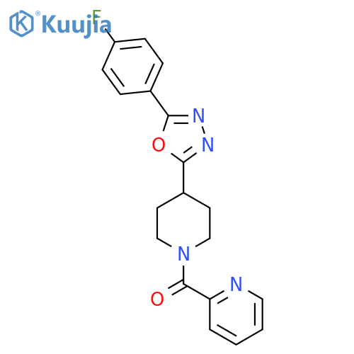 2-{4-5-(4-fluorophenyl)-1,3,4-oxadiazol-2-ylpiperidine-1-carbonyl}pyridine structure