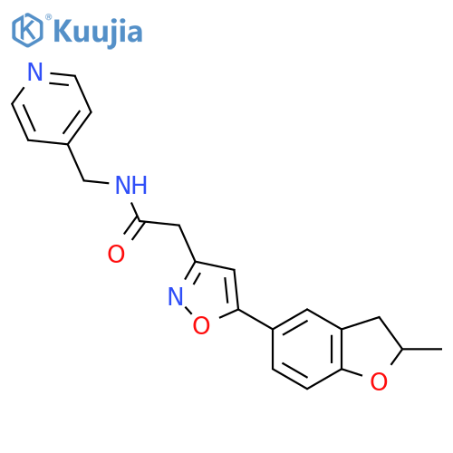 2-5-(2-methyl-2,3-dihydro-1-benzofuran-5-yl)-1,2-oxazol-3-yl-N-(pyridin-4-yl)methylacetamide structure