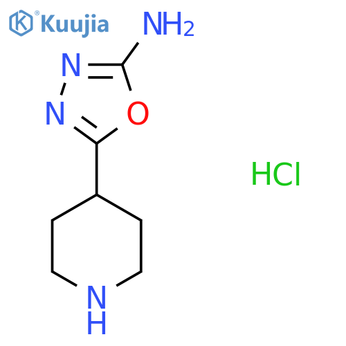 5-(Piperidin-4-yl)-1,3,4-oxadiazol-2-amine hydrochloride structure
