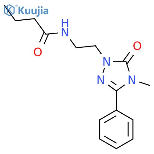 N-2-(4-methyl-5-oxo-3-phenyl-4,5-dihydro-1H-1,2,4-triazol-1-yl)ethylbutanamide structure