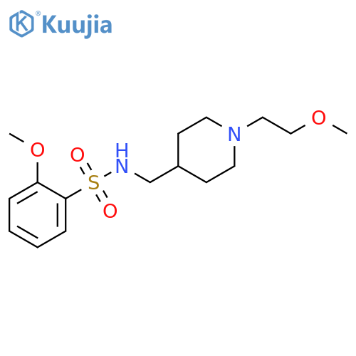 2-methoxy-N-{[1-(2-methoxyethyl)piperidin-4-yl]methyl}benzene-1-sulfonamide structure