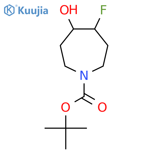 Tert-butyl 4-fluoro-5-hydroxyazepane-1-carboxylate structure