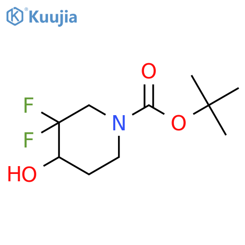 tert-butyl 3,3-difluoro-4-hydroxy-piperidine-1-carboxylate structure