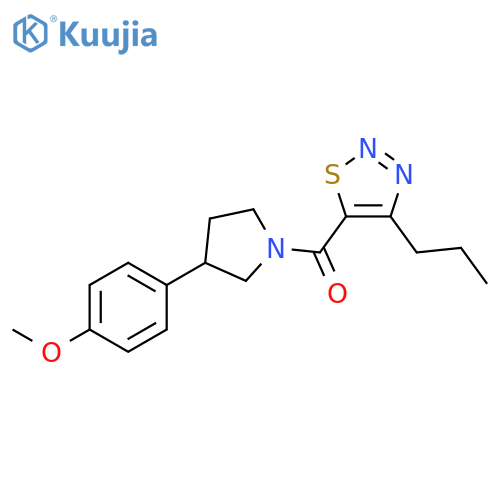 5-3-(4-methoxyphenyl)pyrrolidine-1-carbonyl-4-propyl-1,2,3-thiadiazole structure