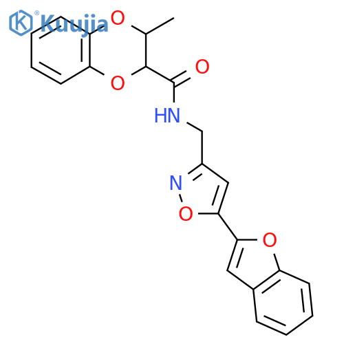 N-{5-(1-benzofuran-2-yl)-1,2-oxazol-3-ylmethyl}-3-methyl-2,3-dihydro-1,4-benzodioxine-2-carboxamide structure