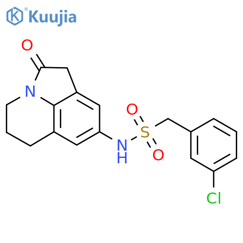 1-(3-chlorophenyl)-N-(2-oxo-2,4,5,6-tetrahydro-1H-pyrrolo[3,2,1-ij]quinolin-8-yl)methanesulfonamide structure