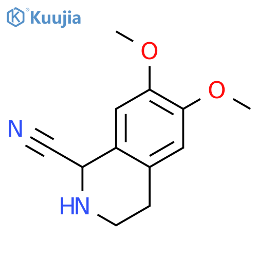 6,7-dimethoxy-1,2,3,4-tetrahydroisoquinoline-1-carbonitrile structure