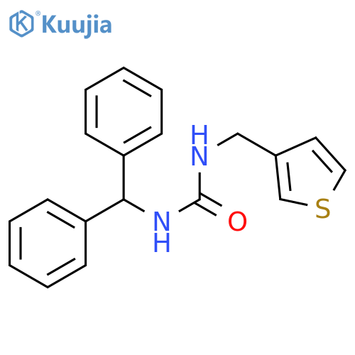 1-(diphenylmethyl)-3-(thiophen-3-yl)methylurea structure